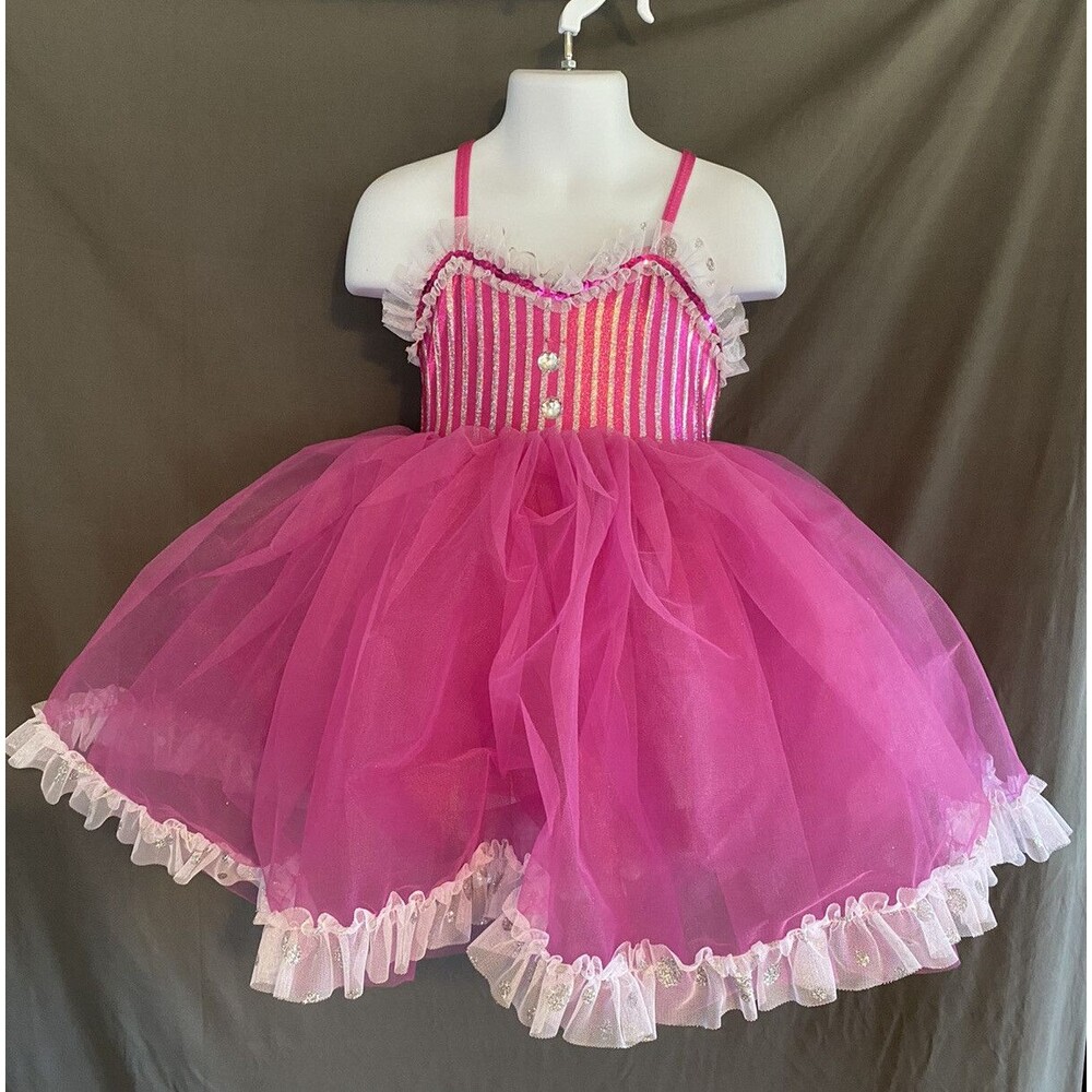 Girls Small Ballerina Dance Costume Dress Princess Dress Up Pink Tutu Ballet